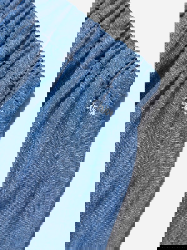 Chloé Baby Girls Chambray Embroidered Shorts in Blue