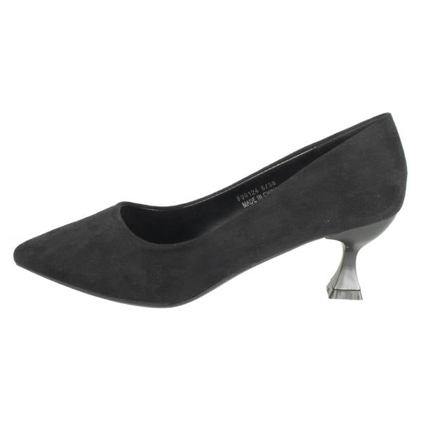 Anne Michelle Ladies Anne Michelle Microfibre 6cm Heeled Court Shoes F90124