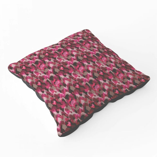 Warren Reed Modern Pink Animal Print Floor Cushion