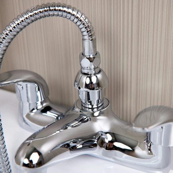 Flode Boden | Bath Shower Mixer | Including Handset and Holder | Chrome