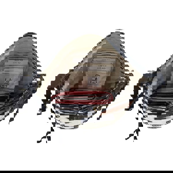 Assots London 'CORI' Navy Pebble Grain Real Leather Crossbody Bag