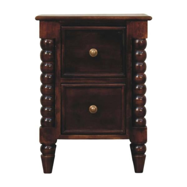 Artisan Furniture Solid Wood Spindle Winewood Nightstand