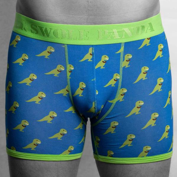 SWOLE PANDA T-Rex Bamboo Boxer Brief in Blue/green