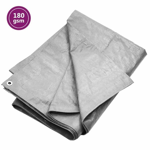 Berkfield Tarpaulin 180 g/m�__ 3x4 m Grey HDPE