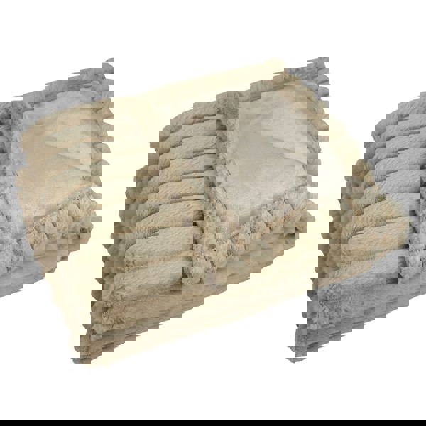 Igenix Luxury Heated Faux Fur Throw 160 x 130 cm - Latte