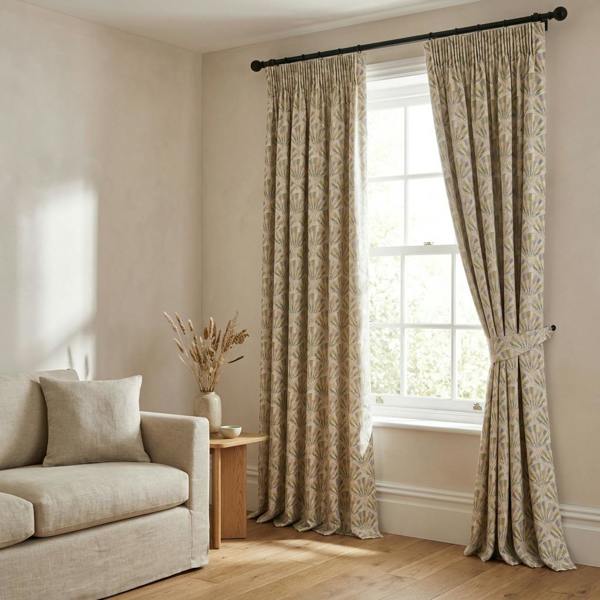 Monza made-to-measure curtains in Blush, styled in a living room
