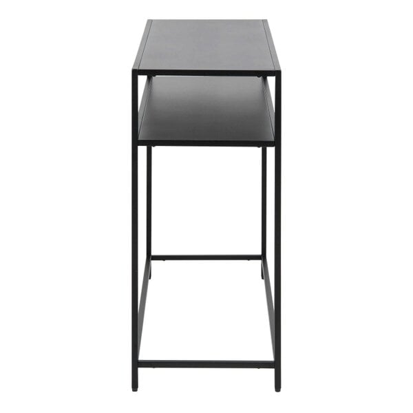 Wyld Haus Graz Matt Black Metal Open Shelf Console Table