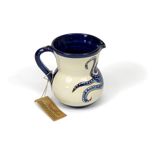 Small Jug White Octopus