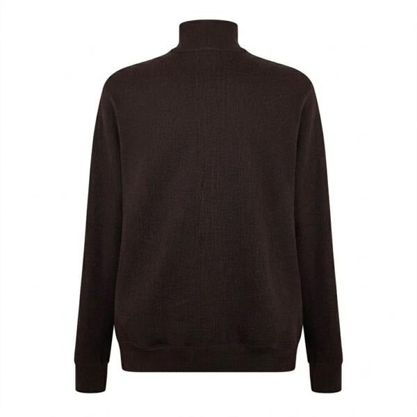 Lacoste Mens Cotton Blend Quarter Zip Sweatshirt - Brown - 