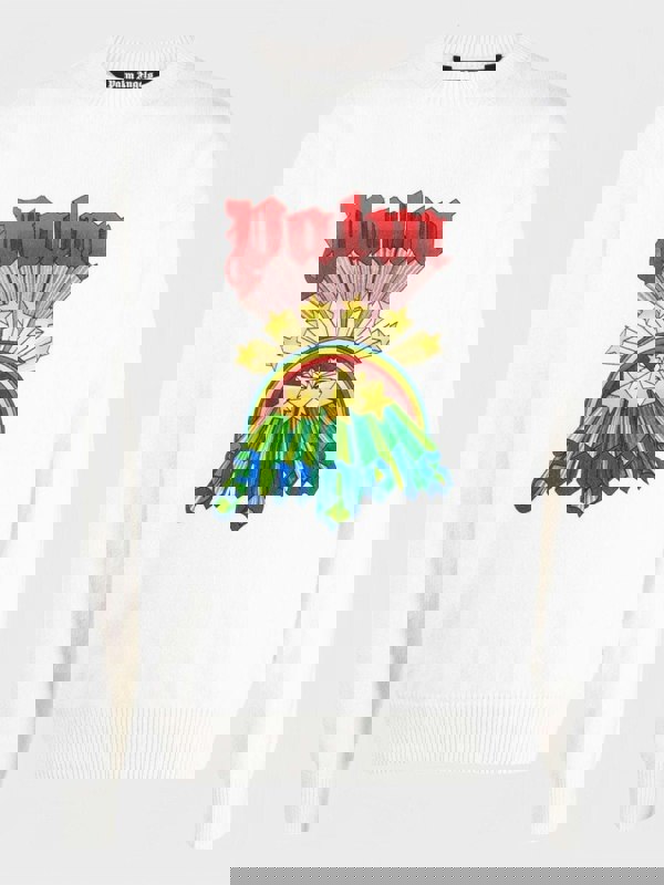 Palm Angels Rainbow Stars Knitwear White - Supplied FashionPALM ANGELS