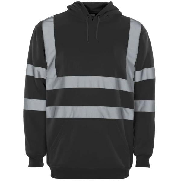 Hi-Vis Pullover Hoodie with Ribbed Cuff and Hem - Hi-Vis Trousers