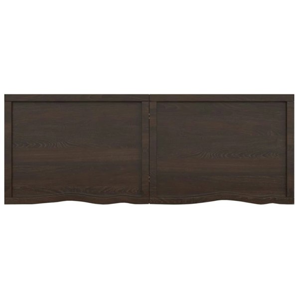 Berkfield Table Top Dark Grey 160x60x4 cm Treated Solid Wood Oak