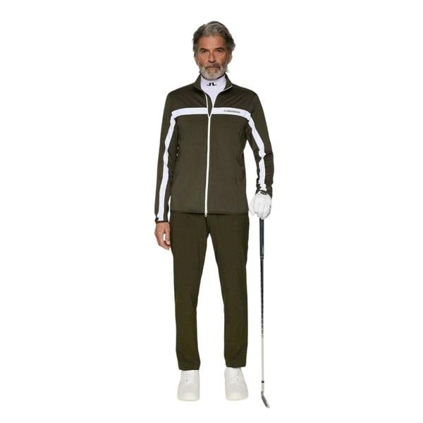 J.Lindeberg Mens Jarvis Logo Track Jacket - Forest Green - 