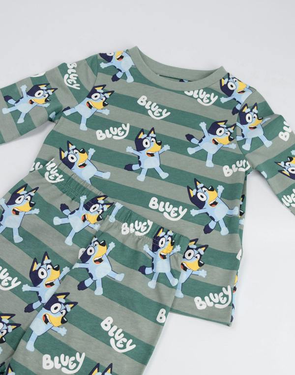 Vanilla Underground Bluey Boys Multicoloured Character Multi-Pack of 2 Long Leg Pyjama Set