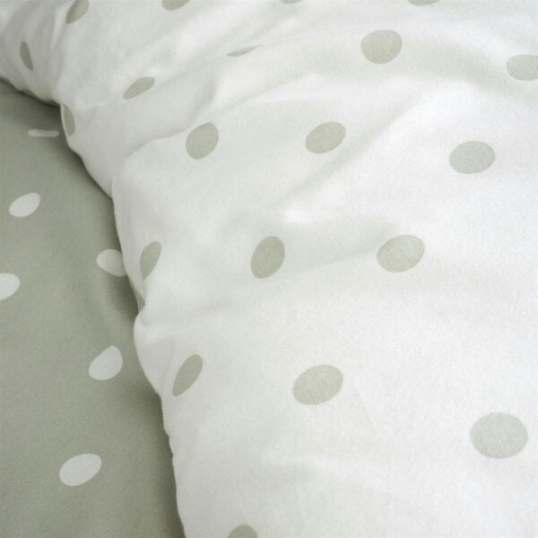 HomeSpace Direct Brushed Polka Dot Green Duvet Cover Set