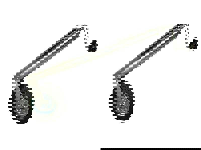 Heavy Duty Caravan Jockey Wheel 60MM (Trailer Metal Rim Wind Up Handle)