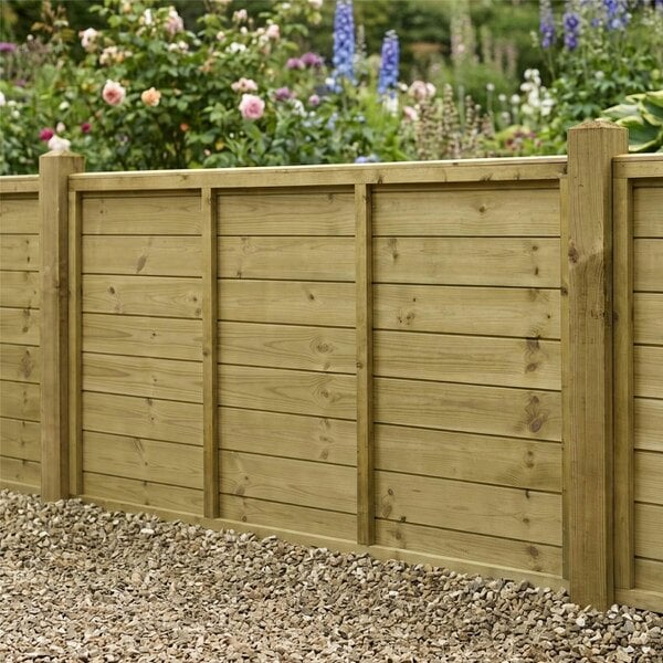 Premier Garden Supplies Ultimate Tongue & Groove Horizontal Boards Fence Panel - 4 Pack H: 3ft x W: 6ft (182.8cm) - Wood - Pressure Treated (Tanalised)