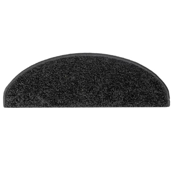 Berkfield Carpet Stair Treads 15 pcs Black 65x21x4 cm