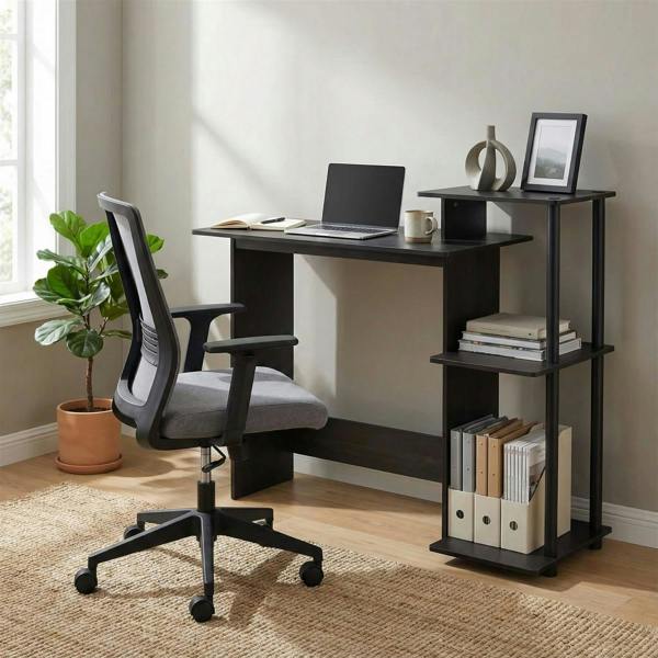 WALPLUS Efficient Home Laptop Notebook Computer Desk, Espresso/Black, /BK Featuring Durable Construction and Elegant Finish | 11192EX