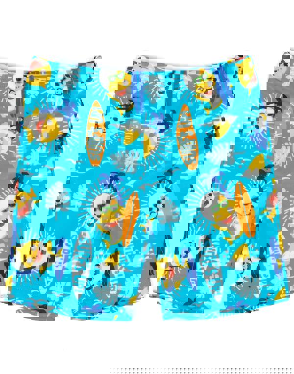 Baby Shark Boys Pink Placement Print / All-Over Print Bottom 2 Piece Swim Set