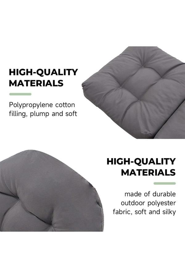 Living and Home 110 X 48cm Outdoor Waterproof Tufted Swing Seat Cushion Garden Chair Cushion