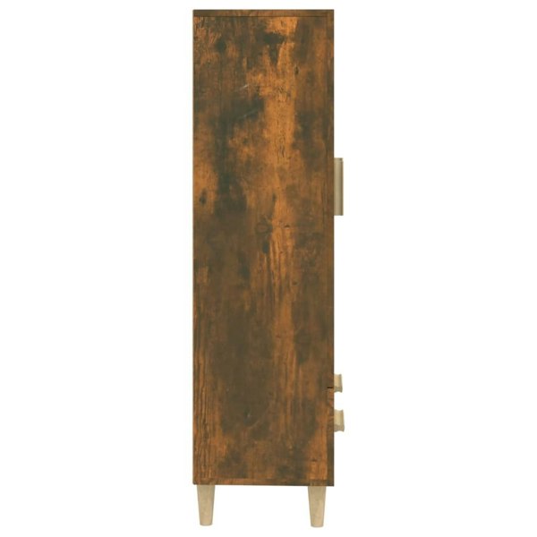 Berkfield Highboard Smoked Oak 70x31x115 cm Engineered Wood