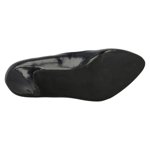 Spot On Ladies Spot On Patent Court Shoes