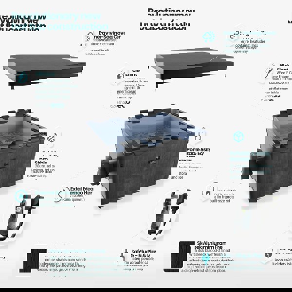 Wave Adriatic | 6 Person Square Aluminium Frame Hot Tub | Black Wood | UKCE