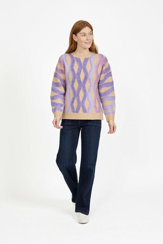 Mudflower Wavy Stitch Knit Jumper