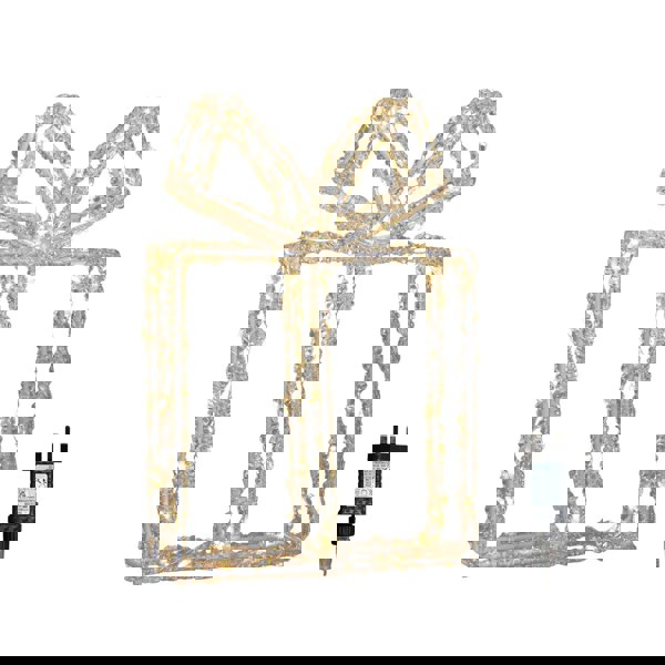 Samuel Alexander 22cm Light up Acrylic Christmas Present with 80 Warm White LEDs