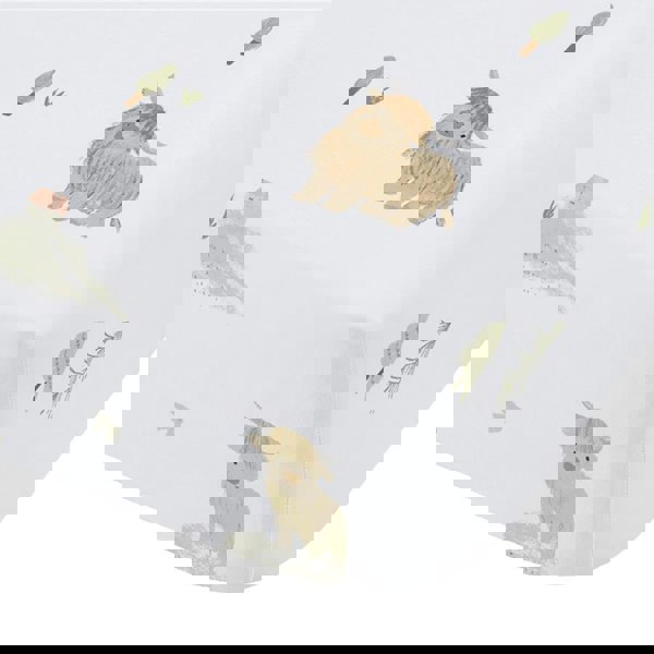 Bianca Mini Moo Cow Cotton Fitted Sheet White