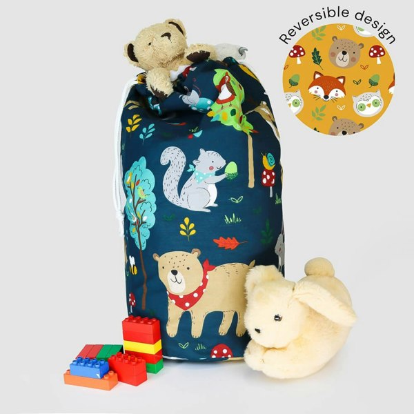 Woodland Friends Toy Storage Bag Toy Bag - Happy Linen Company