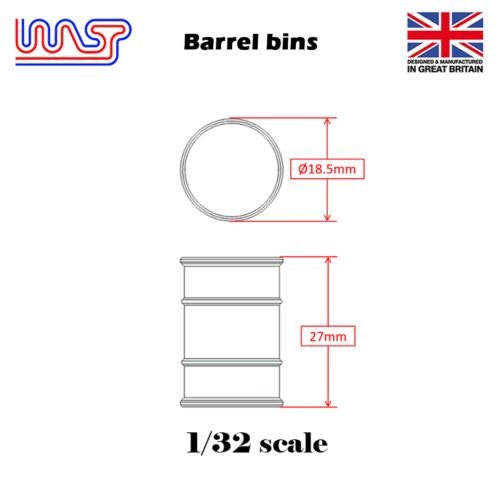 MCSlots Slot Car Scenery Track Side Green Recycle Barrels x 5 WASP NEW
