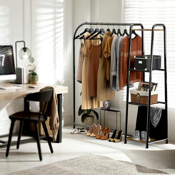 Havendro Heavy Duty Open Wardrobe Double Clothes Rail Garment Hanging Stand