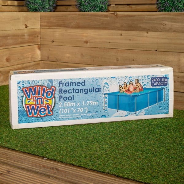 Samuel Alexander 2.58m x 1.79m Giant Rectangular Framed Pool with 2400L Capacity