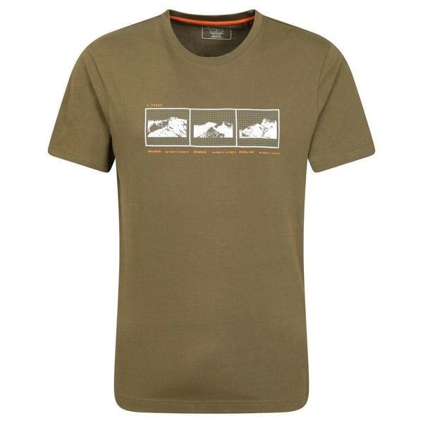 Mountain Warehouse Mens 3 Peaks Organic Cotton T-Shirt - Green