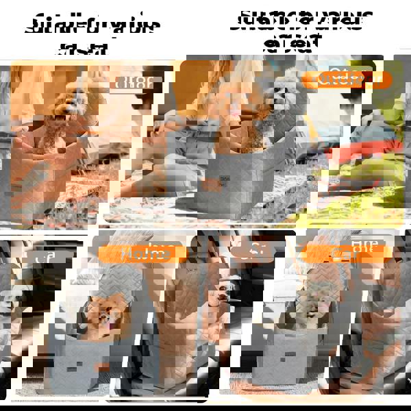 Skylos Pet Booster Dog Car Seat Safe Travel Carrier Bed Bag Basket Puppy Grey