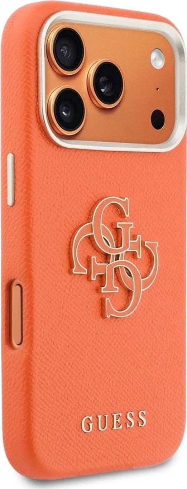 Guess FW Resin Big 4G Logo Case for iPhone 17 Pro Max 6.9" Orange - GUHCP17X5PS4RGGO