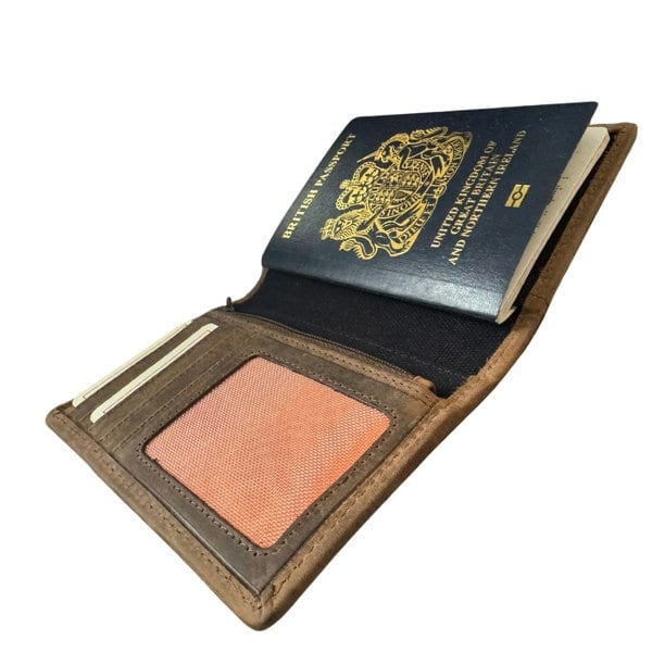Mala Leather Canvas & Hunter Leather RFID Passport Cover