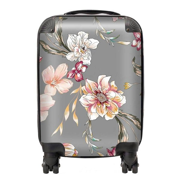 Warren Reed Peony, Lily, Tulip, Daisy Colorful Suitcase