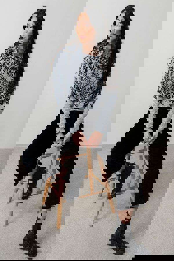 Lily & Me Relaxed Everyday Cowl Neck Jumper Grey