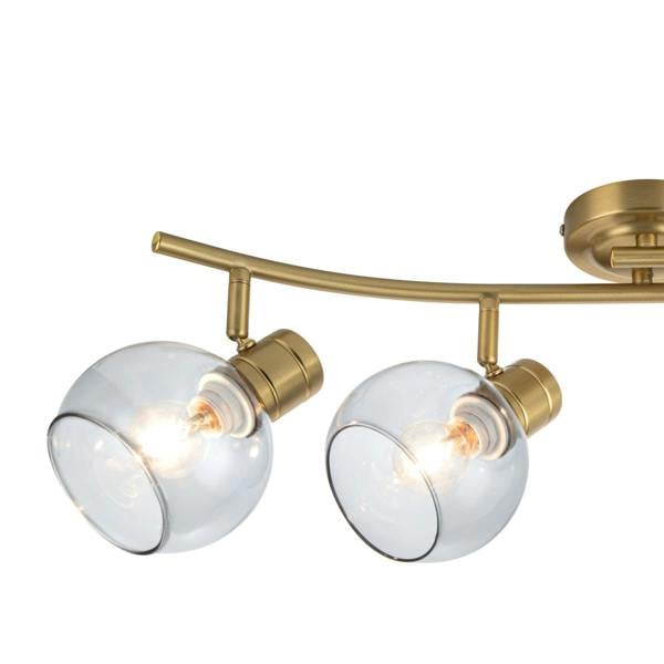 COSYLYTE Hilston 4 Light Wavy Bar Smoky Glass Spotlight