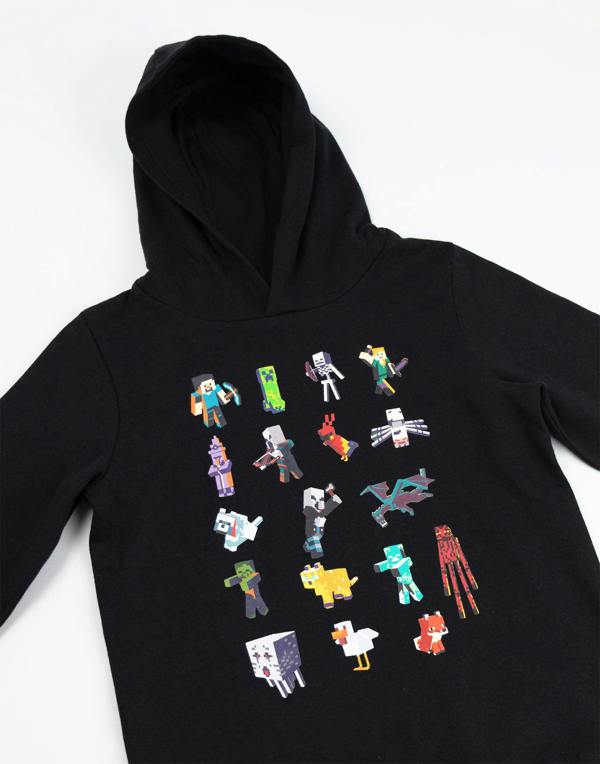 Vanilla Underground Minecraft Boys Black sprites Hoodie