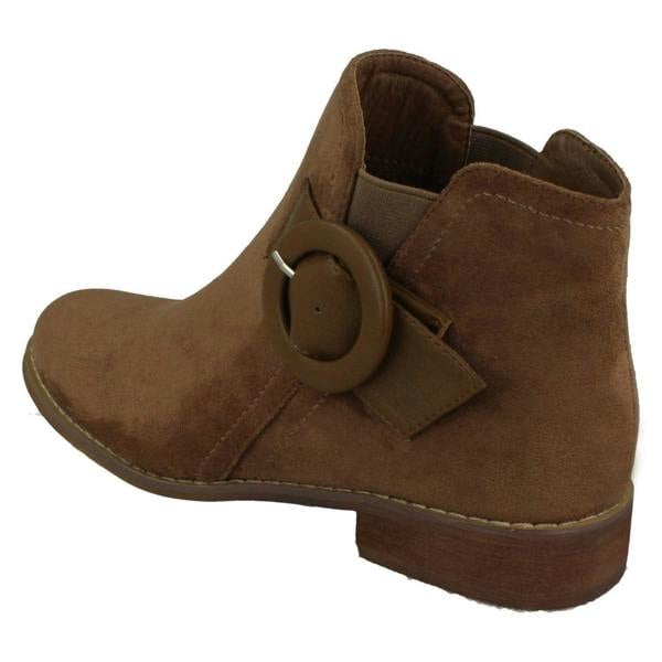 Spot On Ladies Spot On Flat Ankle Boots F51136