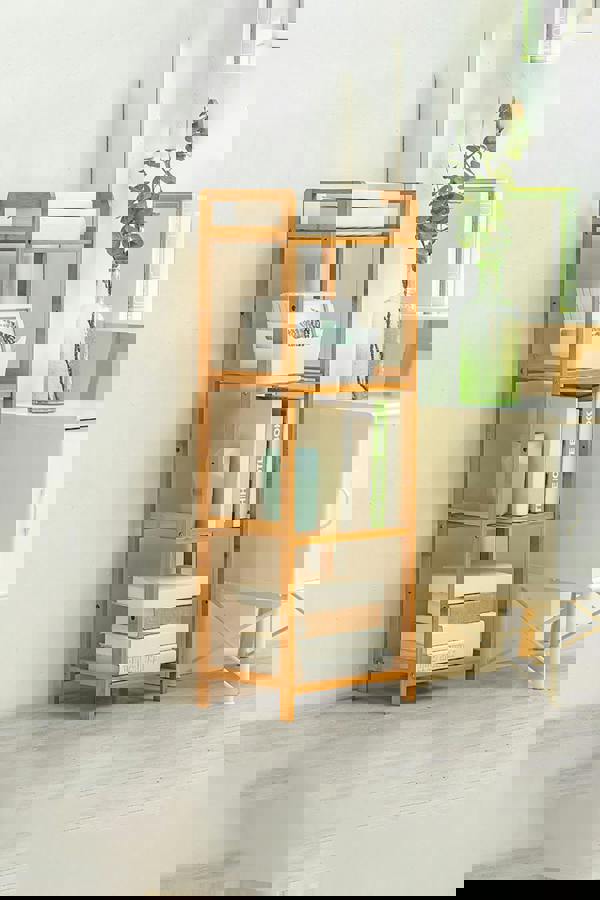 Living and Home 4 Tier Wood Audriel Bookcase