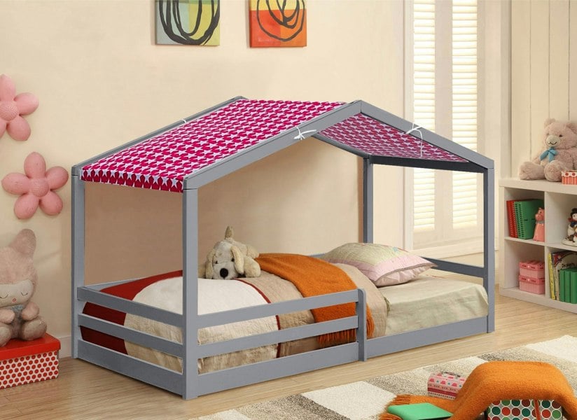 Comfy Living Adorable 3ft Wooden House Bed - A Unique and Cozy Addition to Your Child’s Bedroom