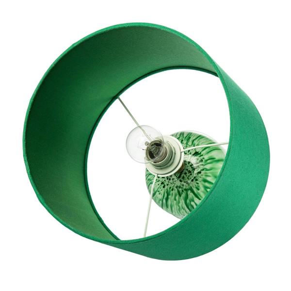 Modern Emerald Green Marble Drip Snowflake Glass Table Lamp with Shade Image 5