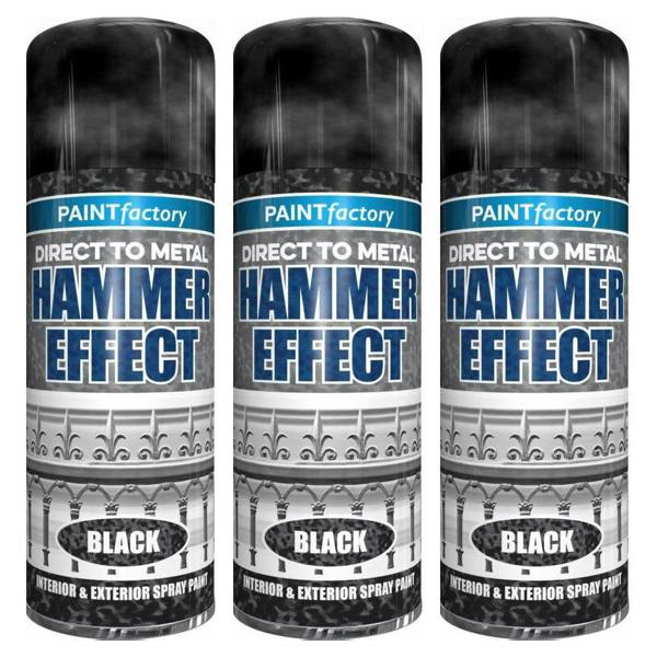 Paint Factory 3X  Hammered Black Spray Paint 400ml