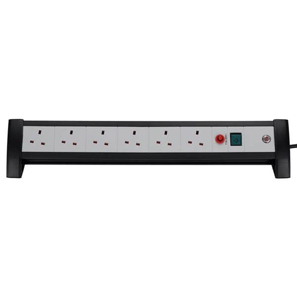 Brennenstul Premium-Office-Line Desktop Extension Lead - 6 Sockets - 3 Metre Cable - 5 Year Guarantee