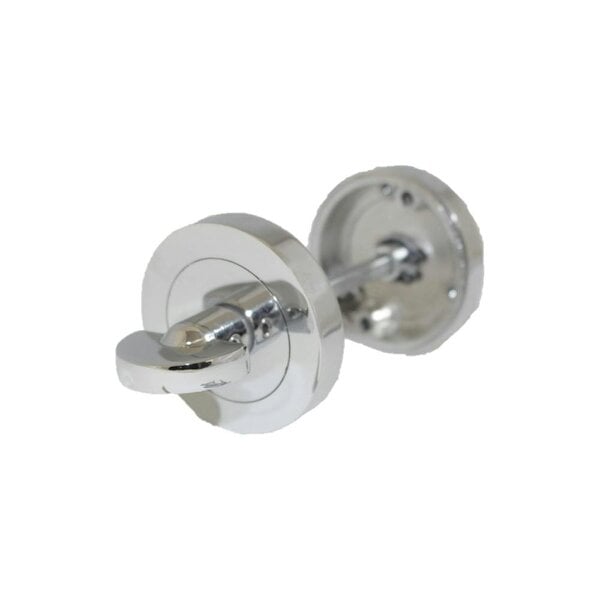 EDH Door Hardware Polished Chrome Bathroom Thumb Turn & Release Lock – Privacy Turn for Internal Doors